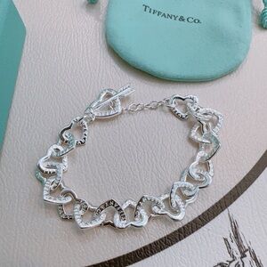 Tiffany & Co. Silver Heart Link Bracelet